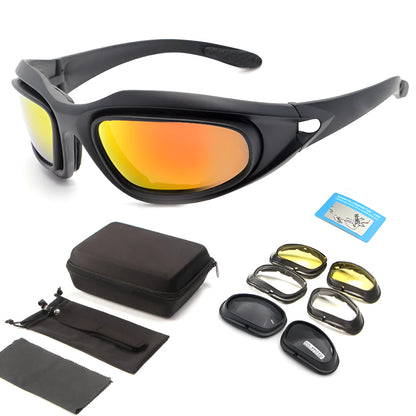 Tactical sports sunglasses with polarized lenses for outdoor cycling