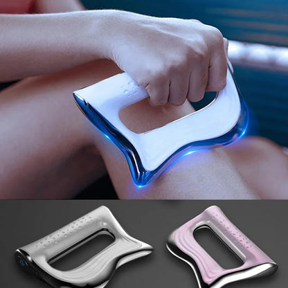 Rectangular natural resin muscle massager scraping tool on a plain background