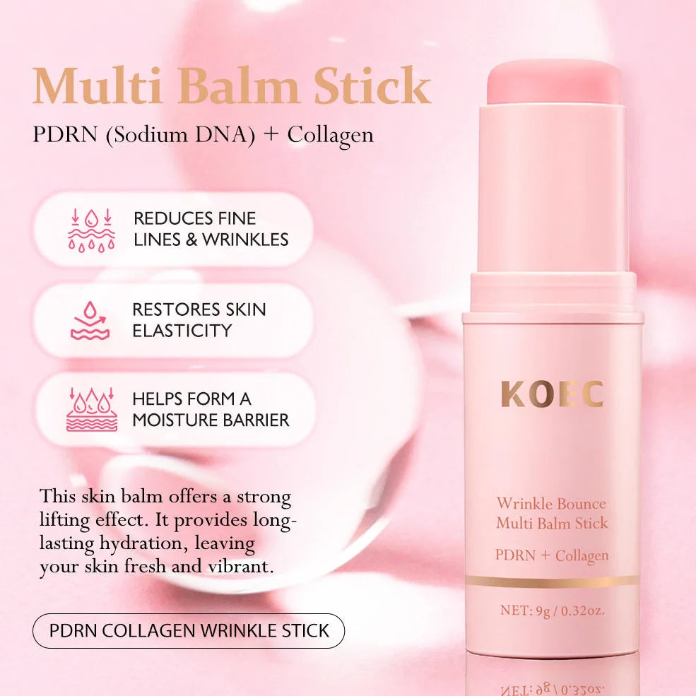 KOEC Pink Moisturising Essence Stick 9g showing stick format for direct facial application
