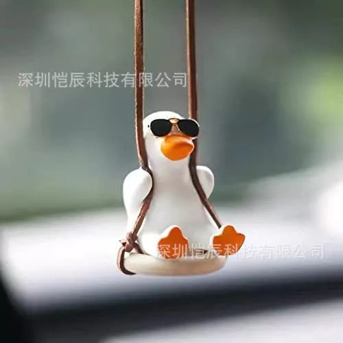 Cartoon-style Duck Ornament in gypsum, 6*5*6cm