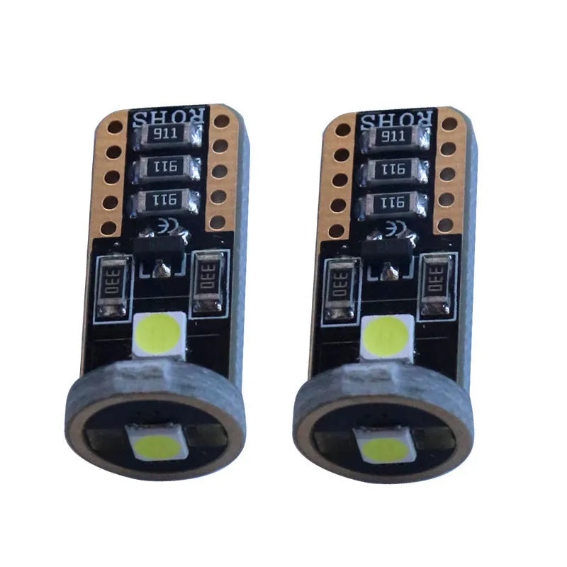 T10 W5W LED car light in blackboard white colour with 23mm by 9mm dimensions