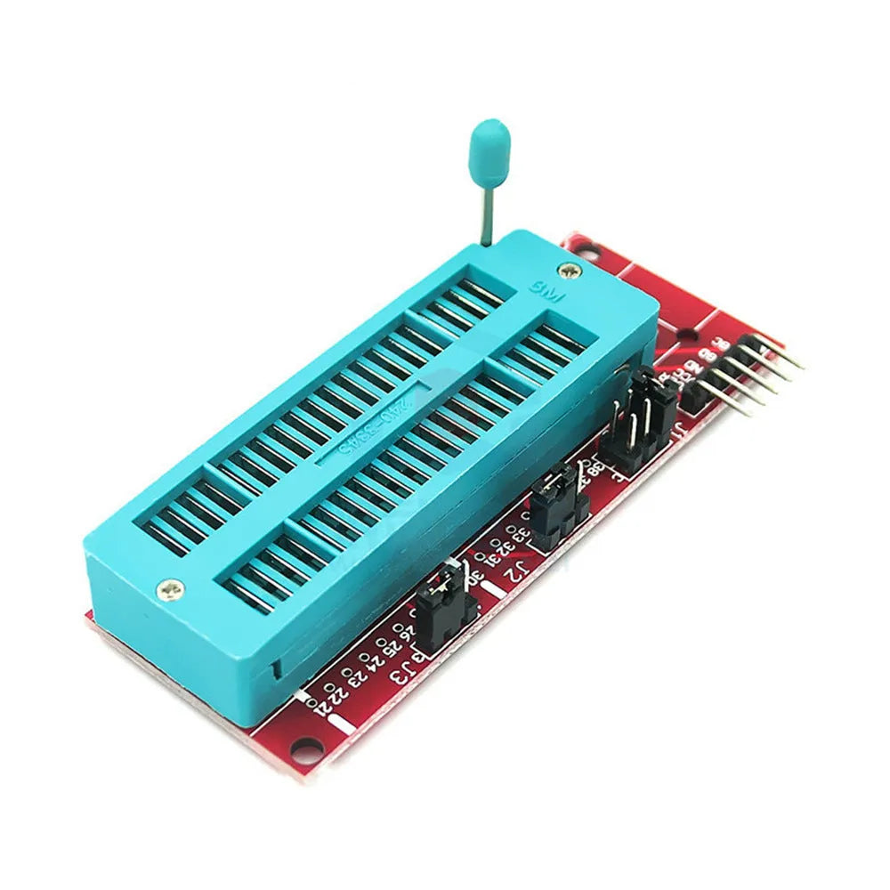 Offline simulation programmer burner unit for PIC microcontrollers, compatible with ICD2, KIT3, and KIT3.5 sockets.