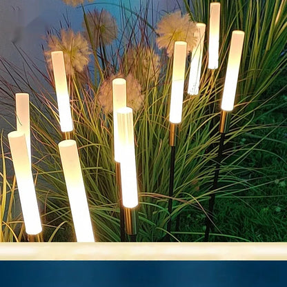 Solar or power outdoor LED lawn lamp in 650mm to 1400mm sizes with acrylic hardware and wheat lamp option