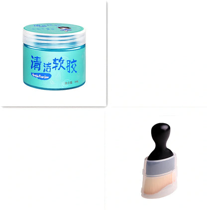 70g bagged and 160g canned soft gel car cleaning tool removing dust from air vents, crystal mud for gaps