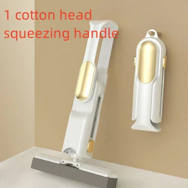 Versatile Microfiber Mop Set with Single-Handed Grip, Push-Pull Design, and Eco-Friendly Materials for Easy Floor Cleaning