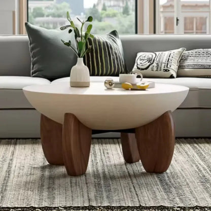 White solid wood coffee table with adjustable height mechanism and integrated storage compartment in living room setting