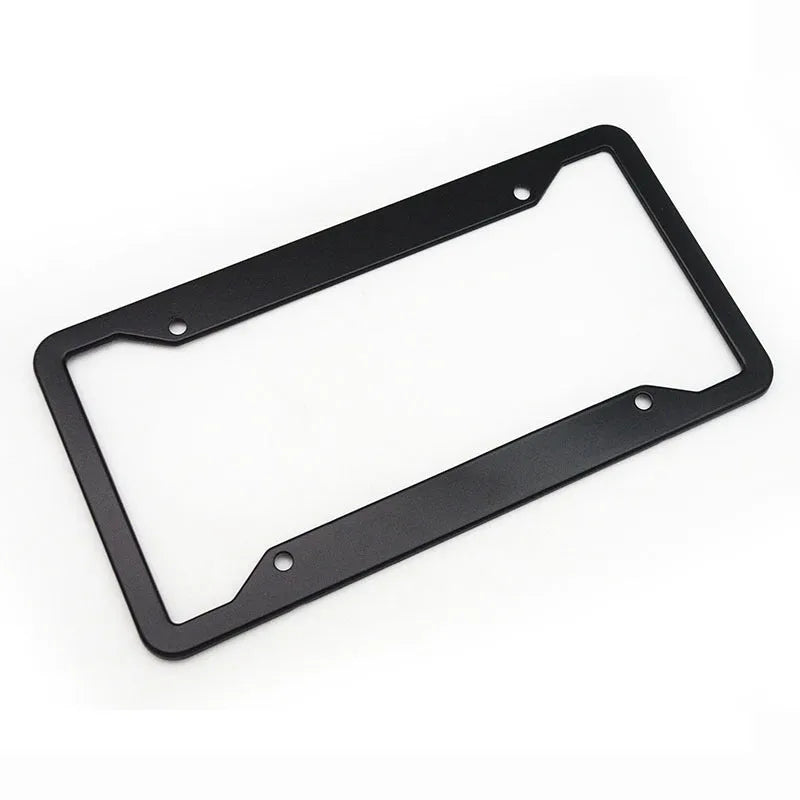 Aluminium alloy licence plate frame in four colour options showing 200x150x20mm dimensions