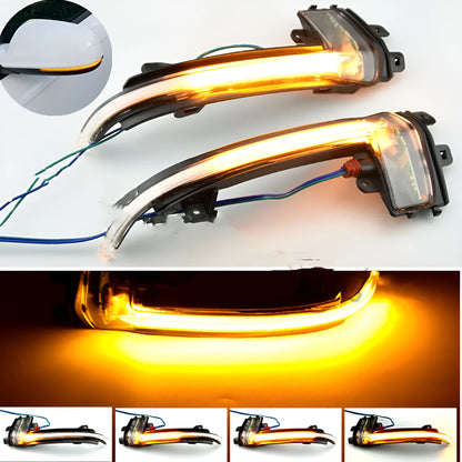 Dynamic LED mirror turn signal for Audi B8 and B8.5 models in black or white finish