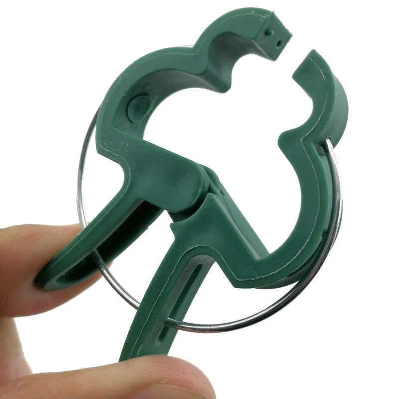 20 pack mixed size green eco plastic plant fixing clips for garden climbing plants
