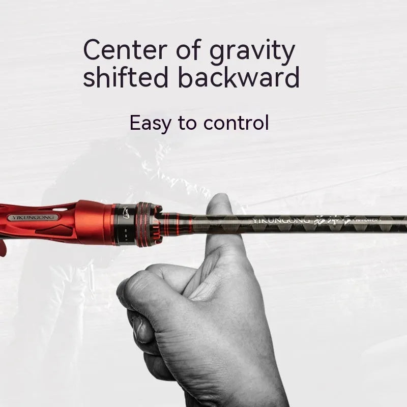 Carbon ultralight fishing rod showing straight handle and pikestaff style options