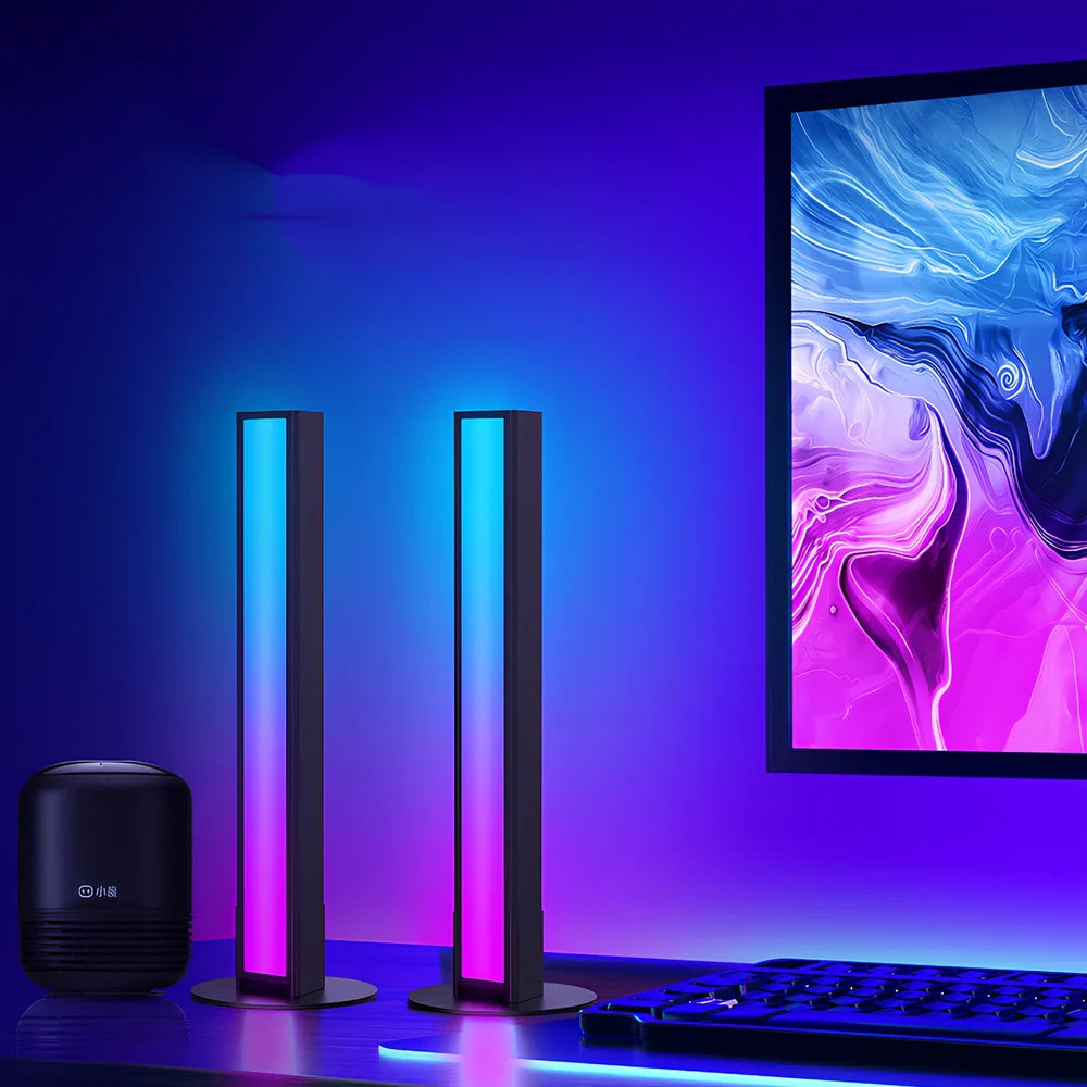 25.5cm black and white RGB ambient light strips with 470 lumens brightness and smart connectivity options
