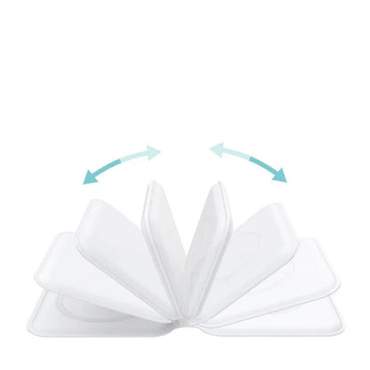 White foldable magnetic wireless charger showing dual charging surfaces and Type-C port