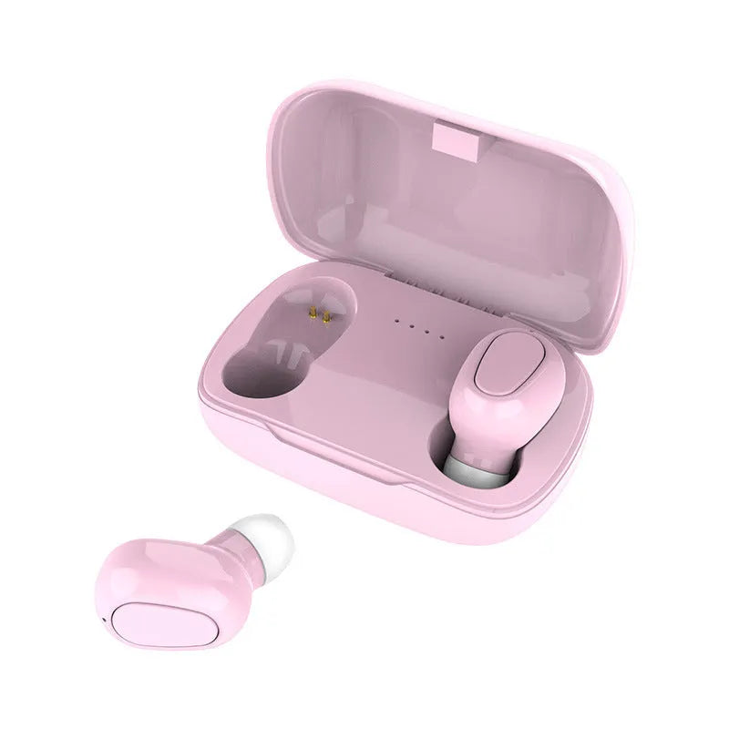 Black, Pink, and White TWS Bluetooth headset with 4-hour battery life and 10-metre wireless range