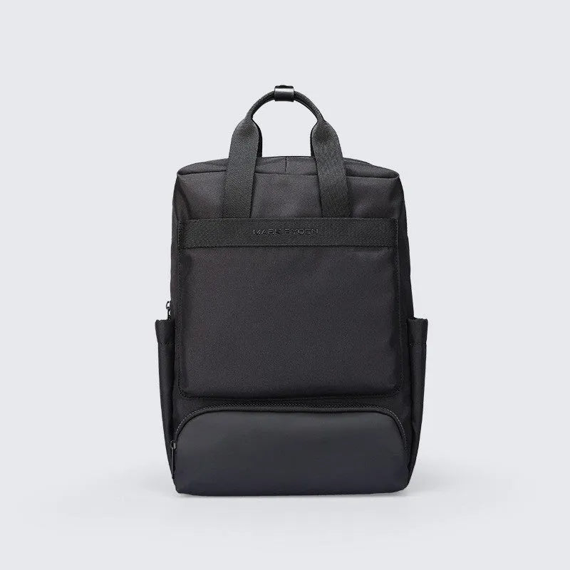 Black Oxford cloth computer backpack with 20-35 litre capacity for laptop storage