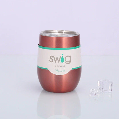Insulated Stainless Steel Wine Tumbler - 12oz Double-Wall Vacuum Cup in Various Colors