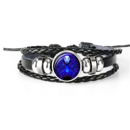 Zodiac Constellation Bracelet in Braided Design for Men, Women, and Kids