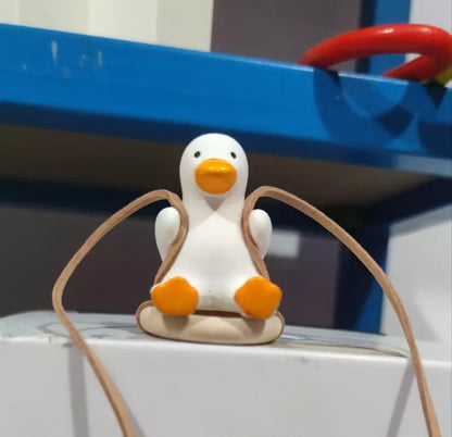 Cartoon-style Duck Ornament in gypsum, 6*5*6cm