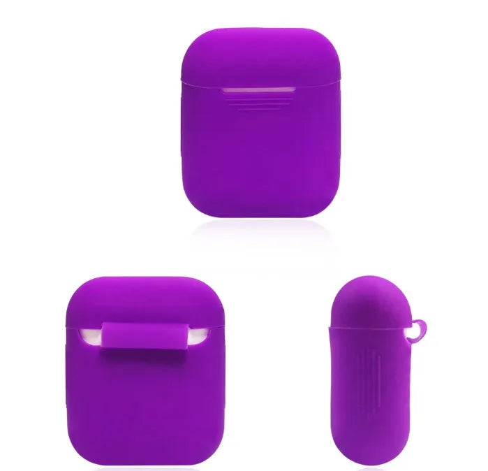 Bluetooth headset silicone case, 56x46x22mm slim lightweight protective cover compatible with Type 7 headsets, available in ten colours including black, blue, green, grey, orange, pink, red, violet, white, and yellow.