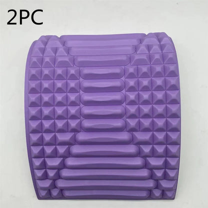 Premium back stretcher pillow with acupressure design to relieve neck, lumbar, and sciatica pain