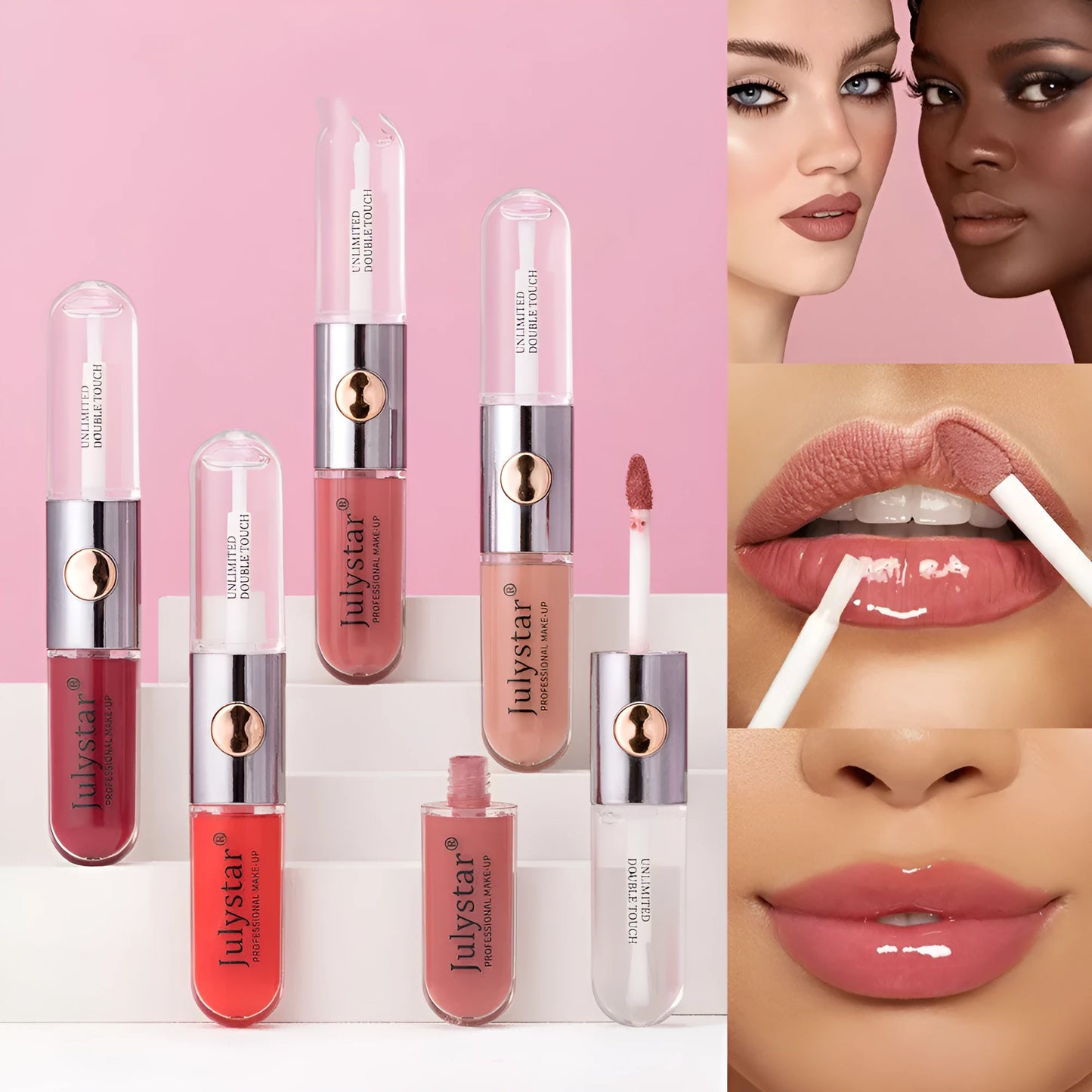Women's lasting lip gloss in 6ml tube with nine shade options from 01Style to 09Style