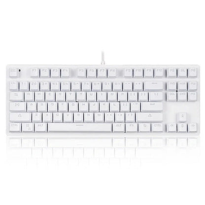 Mechanical Keyboard with Green Shaft and 87 Non-Punch Keys in various colors