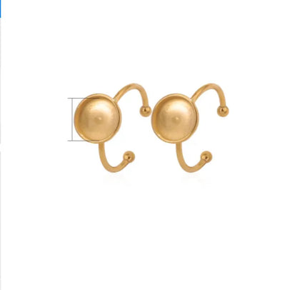 Golden electroplated stainless steel ring setting with totem pattern on ring holder
