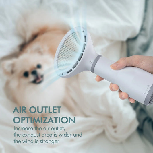 Premium Grooming System: Quiet Dog Hair Dryer with Slicker Brush for Efficient and Comfortable Pet Grooming