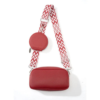 Soft PU women's one-shoulder crossbody bag in horizontal square shape with single strap