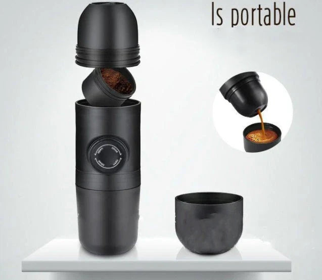 Compact Portable Manual Espresso Coffee Maker - Durable, Portable Coffee Brewer for Barista-Quality Drinks Anywhere