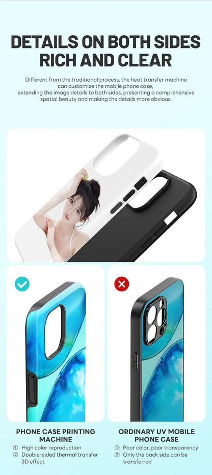 Metal phone case heat transfer printing machine for Samsung Apple OPPO VIVO Huawei Xiaomi models