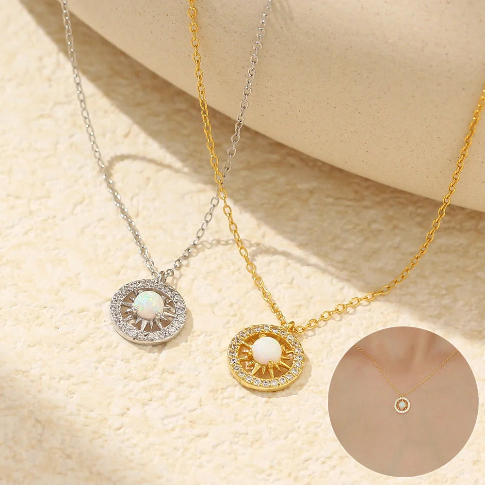 Elegant Celtic Moon and Sun Necklace in Premium 925 Sterling Silver with Celestial Motifs and Sparkling Asterism Diamonds