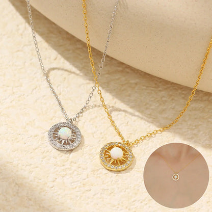 Elegant Celtic Moon and Sun Necklace in Premium 925 Sterling Silver with Celestial Motifs and Sparkling Asterism Diamonds
