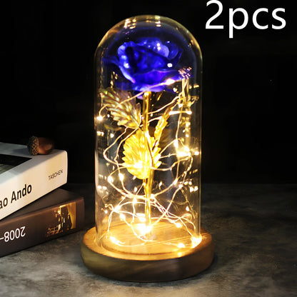 Little Prince Rose Glass Cover with 20cm diameter dome protecting plastic flower arrangement