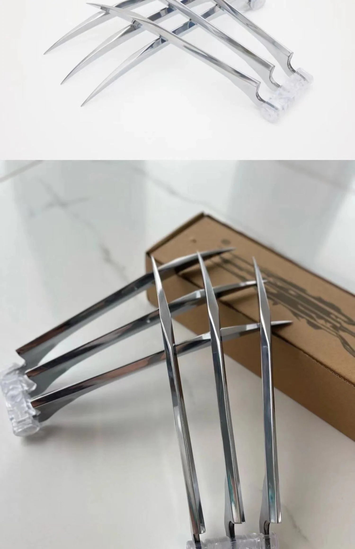 Aluminium alloy cosplay war claws in mirror and matte finishes