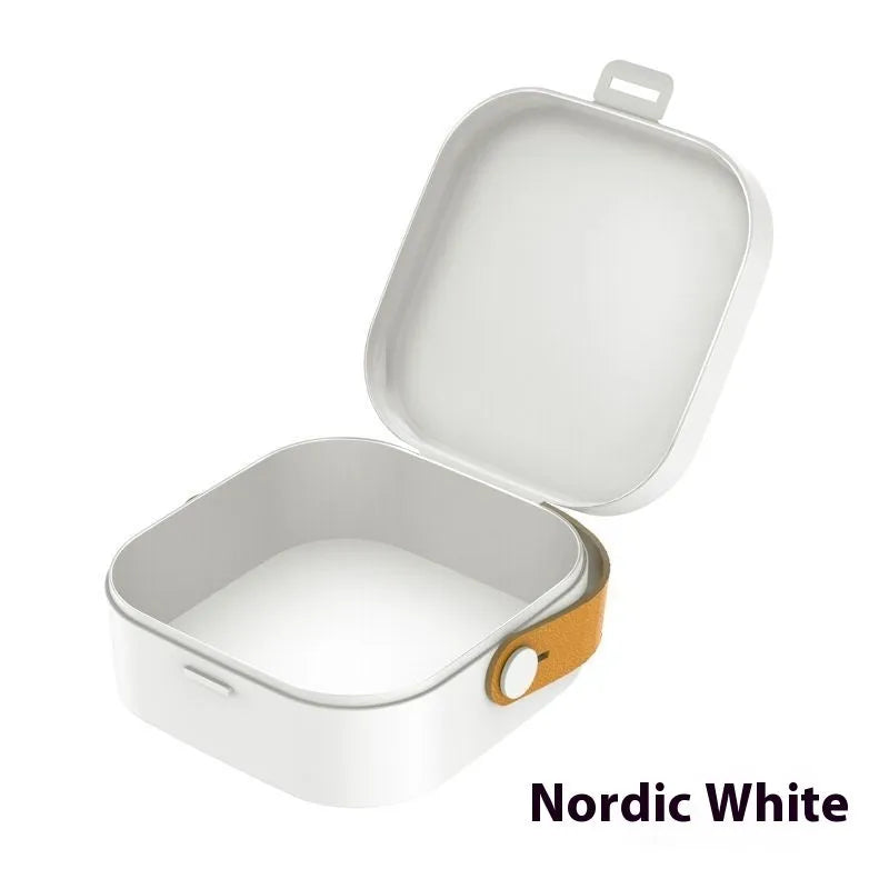 Multifunctional portable storage box for headset cables in polypropylene with cover, dimensions 4293092,3278158 cm