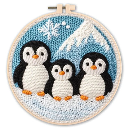 20 cm embroidery DIY material kit for cross stitch and poke embroidery projects in five colour options