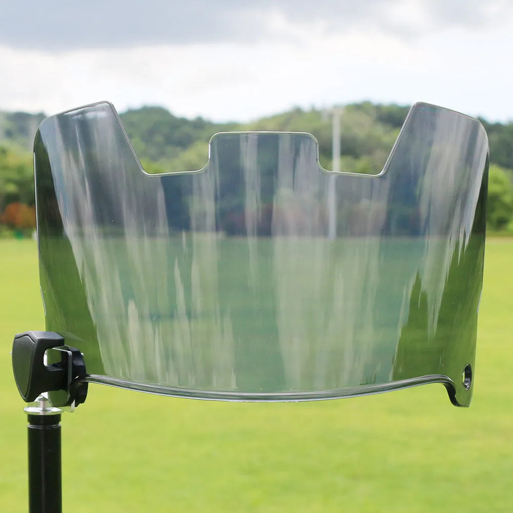 Rugby helmet goggles made from high-strength impact-resistant material for easy tool-free installation.