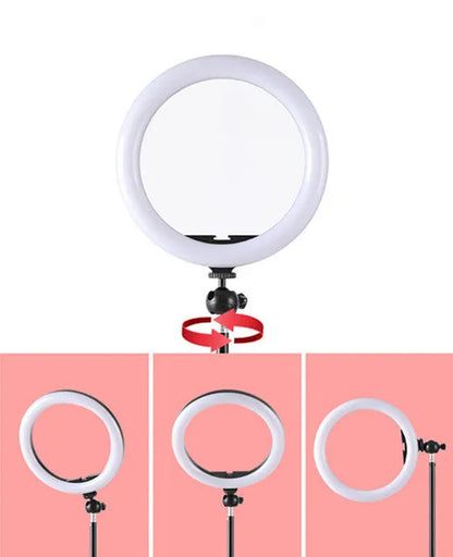 10-inch ring selfie light with metal bracket for smartphone photography and video