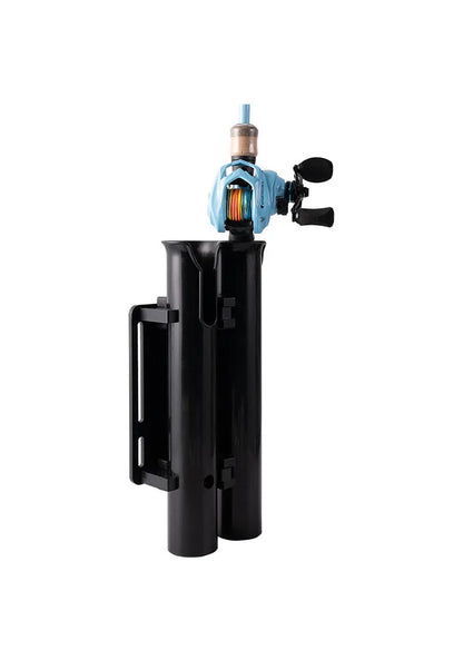 Motorcycle fishing rod rack with carbon material and double-layer plastic fishing rod frame