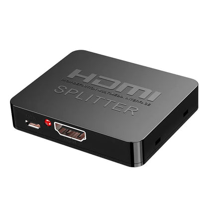 4K HDMI one input to two output splitter unit with USB power cable