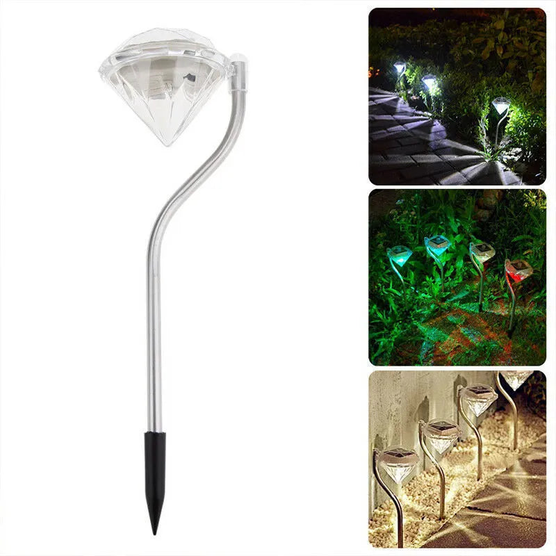 Solar-powered garden spotlight with adjustable angle and IP55 waterproof rating for outdoor lighting