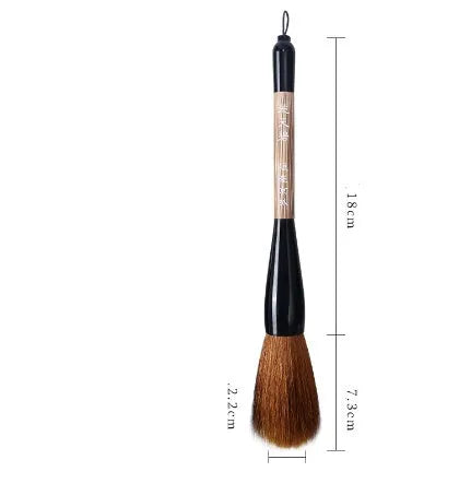 Large traditional Chinese painting wrist brush with wolf and sheep hair nib and bucket shape