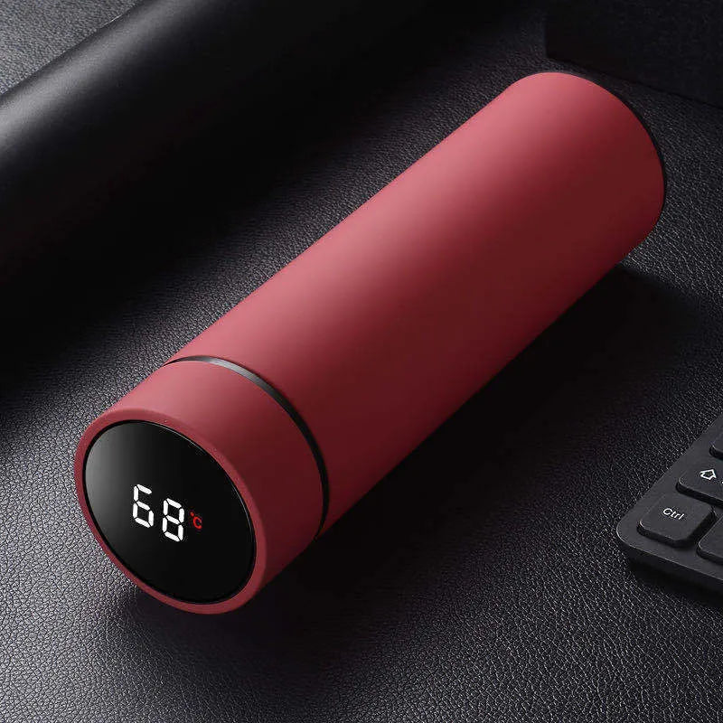 450ml stainless steel vacuum water bottle in black with arrow-shaped lid, showing double wall insulation.