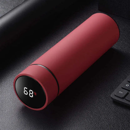 450ml stainless steel vacuum water bottle in black with arrow-shaped lid, showing double wall insulation.