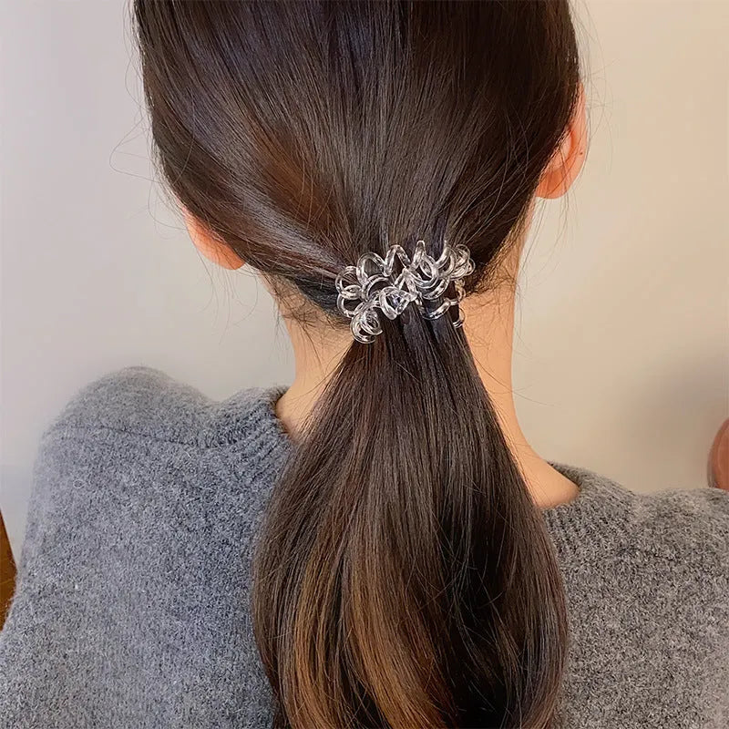 Set of 9 TPU traceless hairbands in various colours for phone cable organisation