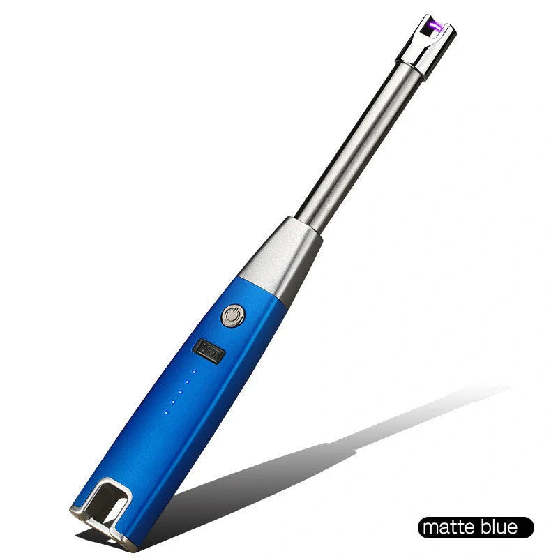 USB rechargeable plasma windproof lighter in various colours with bottle opener and keychain features