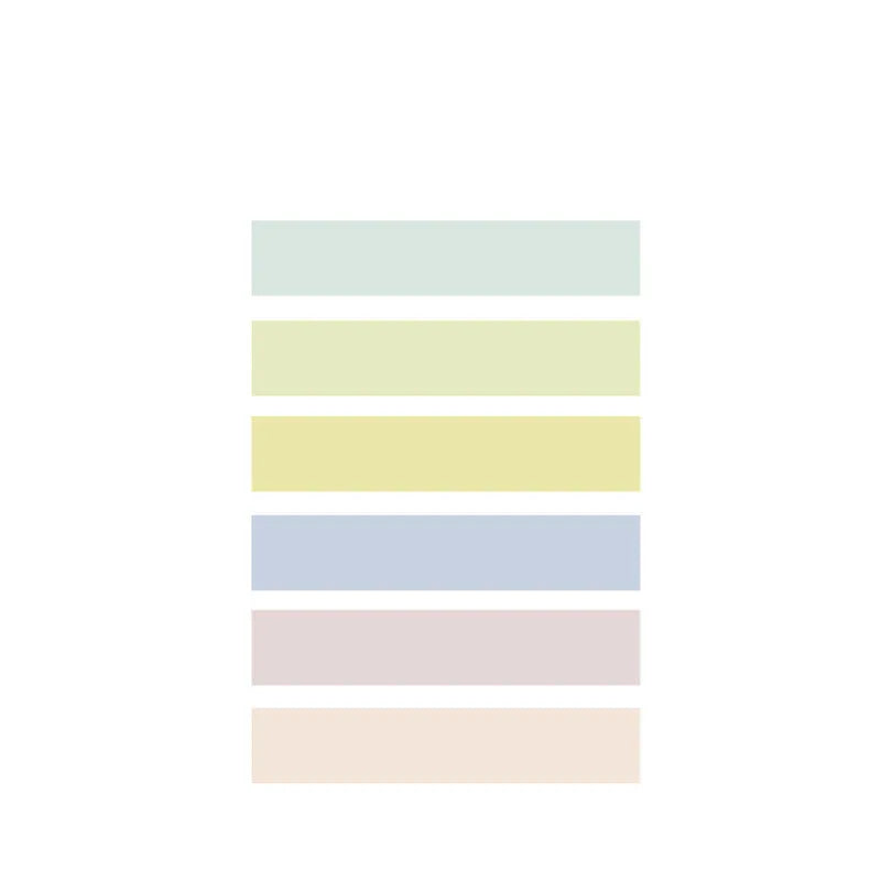 Morandi Japanese paper tape set of 6 rolls, 9mm x 3m, in ten muted colour options