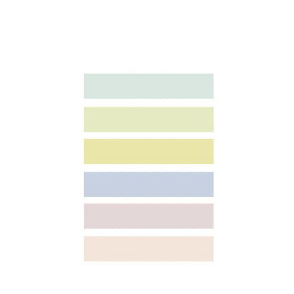 Morandi Japanese paper tape set of 6 rolls, 9mm x 3m, in ten muted colour options