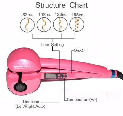 Ceramic pear flower perm hair styling tool with adjustable settings