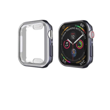 TPU watch case cover in pink for 38mm 40mm 42mm 44mm smartwatch, flexible protective shell